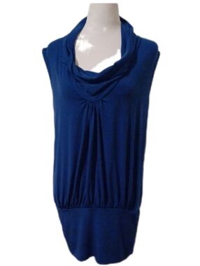 << Express Sleeveless Cowlneck Tank in Royal Blue Women's Size Small